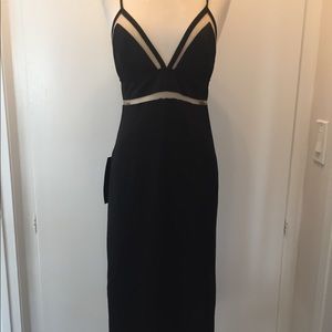 $70 OFF!! BNWT NBD MIDI SHEER PANEL DRESS- BLK